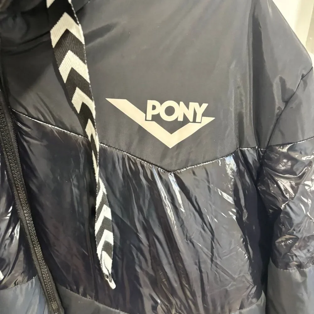 PONY Product of New York Men's City Wings Puffer Bubble Coat Black XL